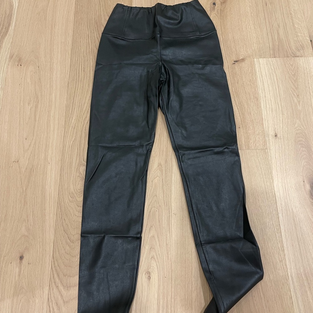 Black Faux Leather Leggings